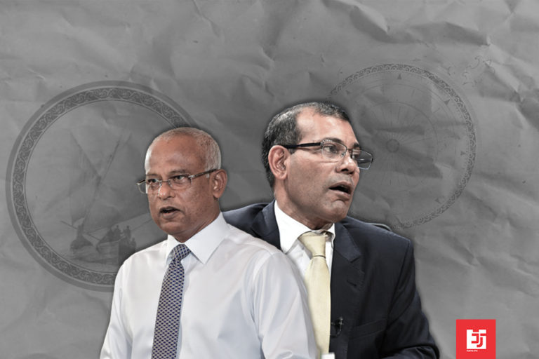 034 Nasheed Solih ރައީސް ނަޝީދާއި ރައީސް ސޯލިހުގެ ހިޔާލުތަފާތުވުންތަކުގެ ސަބަބުން އެމްޑީޕީ ވަނީ ދެފަޅިއަށް ފެޅިފައި