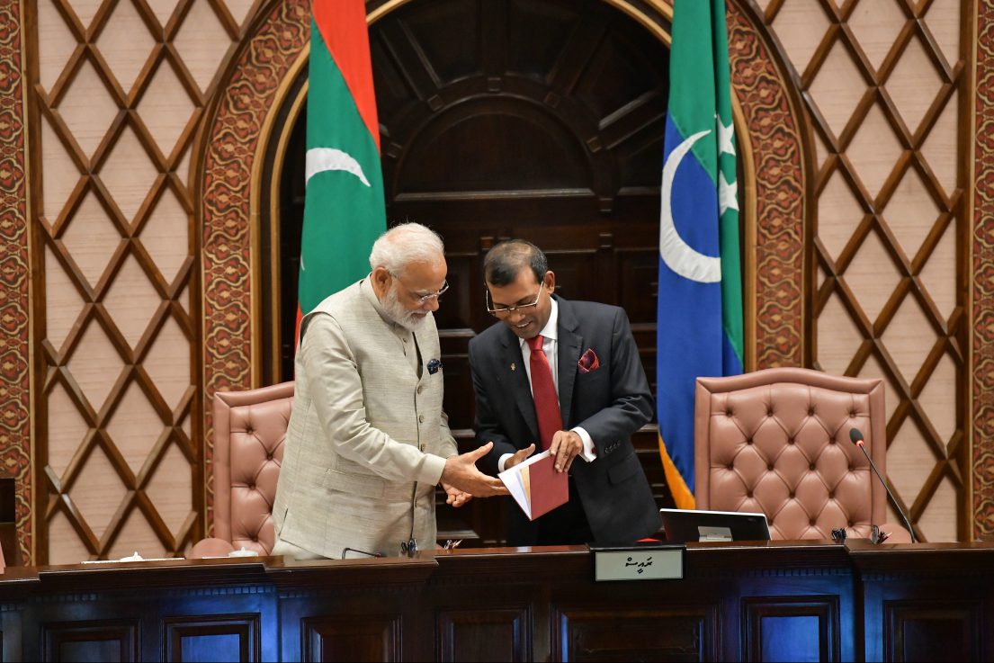 އިންޑިއާގެ ބޮޑުވަޒީރު މޯދީ އާއި ރައީސް ނަޝީދު